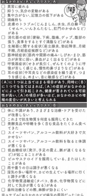 腸内カビに注意　増えると…便秘、下痢、副鼻腔炎、うつなど全身の不調を引き起こす