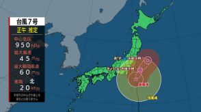 【台風7号情報】関東は夕方～今夜遅くが大雨・暴風ピーク予想　関東甲信は今夜にかけて・東北はあす午前にかけて線状降水帯おそれ