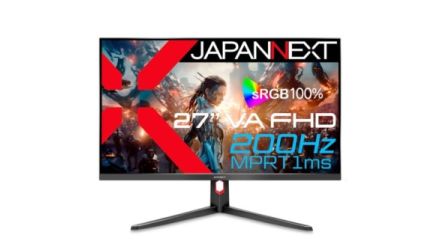 200Hz対応の27インチVAパネル搭載ゲーミングモニターがJAPANNEXTからAmazon限定で発売。2万1980円で高コスパを実現、ゲーミングPC以外の機器とも接続可能