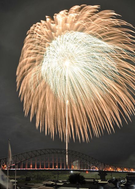 夜空彩る でっかい花火　一関・川崎【岩手】