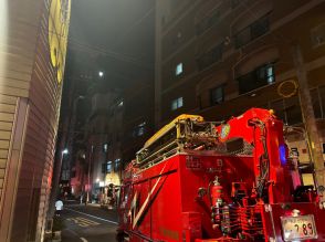 観光地のホテル屋上から出火