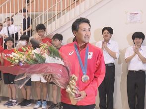 総合馬術団体で銅…大岩義明選手が母校を表敬訪問 緊張乗り越えるには「練習以上の事を本番でやろうとしない」