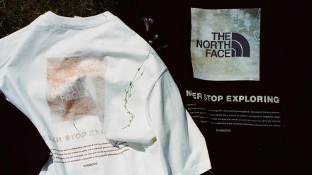 再資源化しやすい素材で作った、THE NORTH FACEのアートなTシャツ