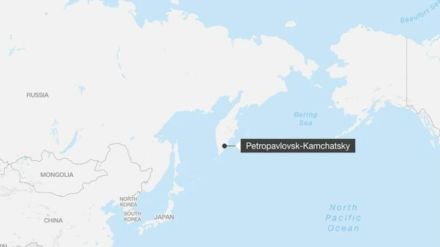 ロシア極東沖でＭ７の地震、シベルチ火山が噴火