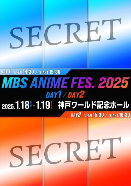 ＜MBSアニメフェス＞7年ぶり復活　神戸ワールド記念ホールで初の2DAYS　イベント全配信、BD化ナシの“幻の饗宴”