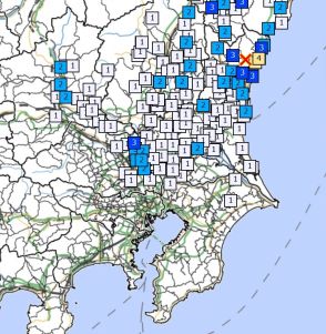 【速報】最大震度5弱の地震　震源は茨城県北部　M5.1　千葉県は柏市などで震度2