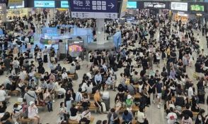 【独自】パニックに陥った釜山駅…ＫＴＸの脱線で「蒸し風呂駅」に