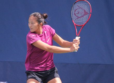 18歳の石井さやか ツアー本戦初出場、予選2試合に勝利＜女子テニス＞