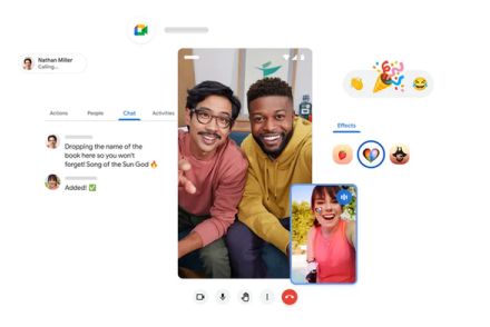 「Google Meet」にモバイル向け新機能 外出先でも会話しやすく