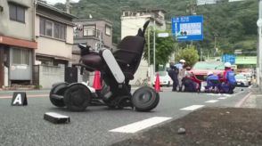 電動車いすの男性が乗用車にはねられ大ケガ　横断歩道を横断中　広島・呉市