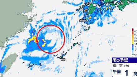 台風9号発生　九州・沖縄で大雨おそれ　1時間ごとの雨予測きょう～あす　24時間雨量鹿児島120ミリ、沖縄100ミリ予想【台風情報】