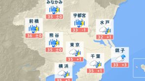 大気が非常に不安定　関東甲信地方　20日夜遅くにかけ激しい雨のところ　警報級の大雨となる可能性も　