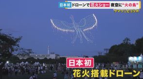 日本初のドローンで花火ショー　夜空に「火の鳥」　若者に芸術に触れてもらおうとサマソニとコラボ