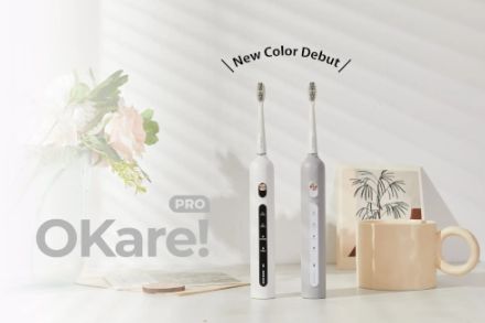 電動歯ブラシ「OKare!PRO」に新色、「シルバーグレー」「パールホワイト」の2色