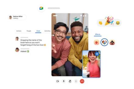 「Google Meet」のビデオ通話画面がデザイン一新 ～複数エフェクトの同時使用も可能に