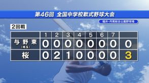 桜中は関東代表に快勝　全国中学校軟式野球大会