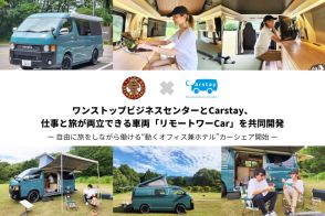 仕事しながら旅できる車中泊仕様車「リモートワーCar」シェアサービス開始。“動くオフィス兼ホテル”な設備