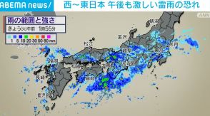 西～東日本 午後も激しい雷雨の恐れ