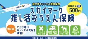 スカイマーク、1席500円で航空券のキャンセル費用を補償。イベント中止や突然の出張にも対応