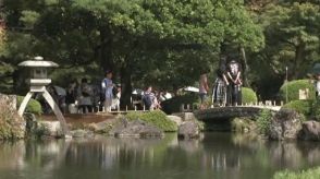 兼六園 無料開園に3万5500人が来園 旧盆期間の入園者数は去年の1.2倍に