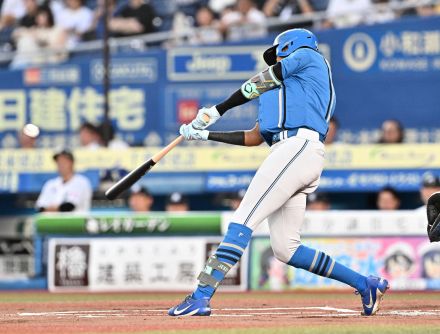 【日本ハム】水谷瞬が豪快なバックスクリーン先頭打者弾！「試合はまだまだこれからです」