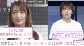 橋本梨菜、柔道・阿部一二三選手との結婚や薬指の指輪に言及「本当に仲良くさせてもらっているというのは事実です」