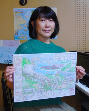 故郷の記憶、絵地図で残す　元択捉島民2世の山下さん