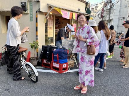 再開発中の沼袋駅周辺で恒例「夏だ、浴衣だ、ナッツ祭り！」