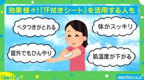 暑さ対策の決定版！  “でっかくなった汗拭きシート”、そのサイズ感とは！？