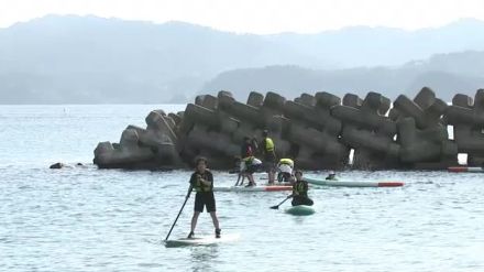 陸前高田市と名古屋市の中学生が「絆交流」　ＳＵＰ体験や磯遊び　岩手県