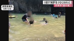 【速報】川遊びでの体調不良者が1日で20人以上増え69人に　熊本・天草市の『轟の滝』周辺で嘔吐などの症状相次ぐ