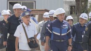 大雨被害の山形県内の被災地を松村防災担当相が視察　現場の声受け「復旧復興を全力で」