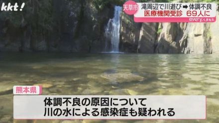 滝周辺で水遊び後に嘔吐や下痢 23人増え69人に 川の水による感染症の疑いも