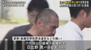 インターネット上の賭博場から用心棒代を受けを取った疑い　六代目山口組傘下組織幹部の男（59）を逮捕