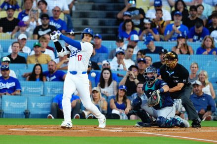 大谷翔平は本拠マリナーズ戦に「1番・DH」でスタメン　史上6人目「40－40」に秒読み段階