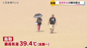 「暑い…」　鳥取で観測史上最高の暑さ　まだまだにぎわいが衰えない鳥取砂丘　多くの人が暑さと戦いながら雄大な景色を楽しむ