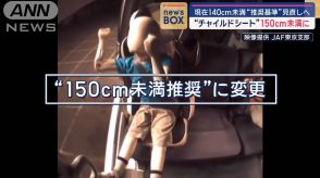 現在140cm未満の“推奨基準”見直しへ　“チャイルドシート”150cm未満に