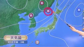 ムシムシ湿度８０％前後に　原因は台風崩れの低気圧　岩手県内に雨も