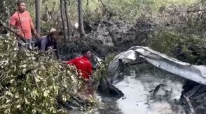 タイで小型機が湿地帯に墜落　乗員乗客9人が死亡の可能性  