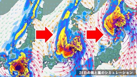 【台風10号・最新情報】日本列島縦断の恐れ　27日～28日にかけて進路を「東寄り」にして進むか…　一時的に予想最大瞬間風速は60 m/sに　今後の進路は?【最新進路予想・雨と風のシミュレーション】