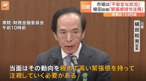 日銀・植田総裁「緊張感持ち注視」日経平均株価の乱高下を受けて　閉会中審査に出席