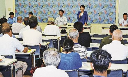 町長選に新顔２、「未定」２陣営　和歌山県みなべ町Ｗ選の立候補予定者説明会