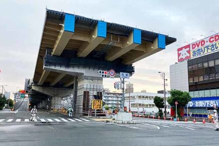 下道も「全方向通行止め」 高架橋架け替えで交差点を“大規模封鎖” 阪神高速が迂回呼び掛けへ