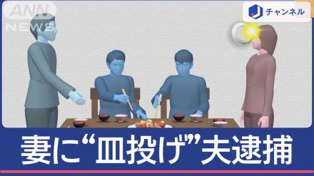 「俺が作った料理に触るな」妻に皿を投げつけ夫逮捕 直前に“意味の分からない通報”