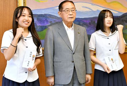 県勢9年ぶり、感謝胸に「全力プレー」　東根の渡辺さんと西塚さん、国スポ・ボウリング少年女子に出場へ