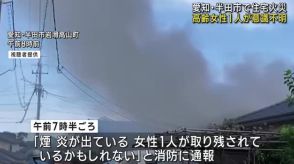 木造住宅で火事　高齢女性1人救助も意識不明　愛知県半田市