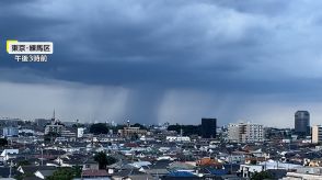 きょうも各地でゲリラ豪雨…巨大な雨柱も発生し埼玉・入間市では記録的短時間大雨情報を発表　一方で35度超えの猛暑の地域も