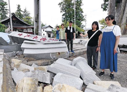 〈ジャパンテント〉地震の爪痕に絶句　留学生が穴水訪問