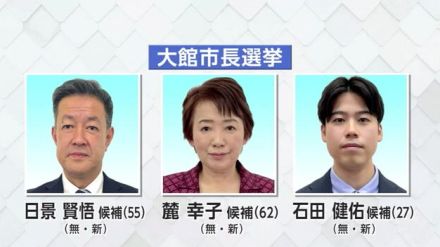 大館市長選挙が告示　新人３人が立候補　秋田・大館市