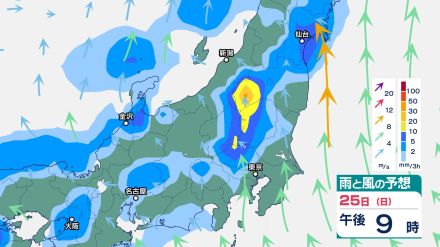 関東甲信・東海で25日夜遅く～26日明け方にかけ「雷を伴った激しい雨」に注意　「警報級の大雨」となる可能性　西日本から東日本では大気の状態が非常に不安定